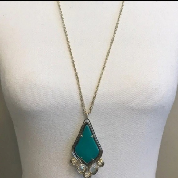 Kendra Scott Teal Teresa Necklace - Picture 5 of 6